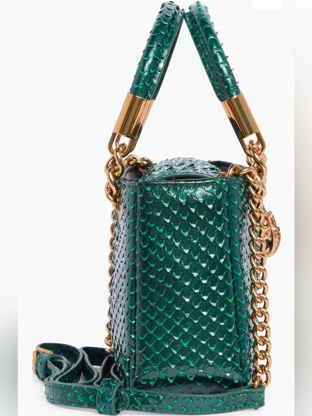 Kurt Geiger Green Snake-Embossed Crossbody Bag w/ Wallet NWT! (Retail $535) - Picture 13 of 16